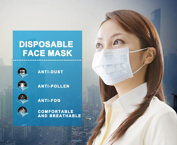 White Listing FDA510K ASTM Level 3 Disposable Nonwoven Medical Surgical Face Mask for Single-Use