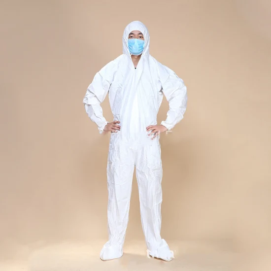 Type 5/6b Disposable OEM Microporous White Nonwoven Protective Clothing